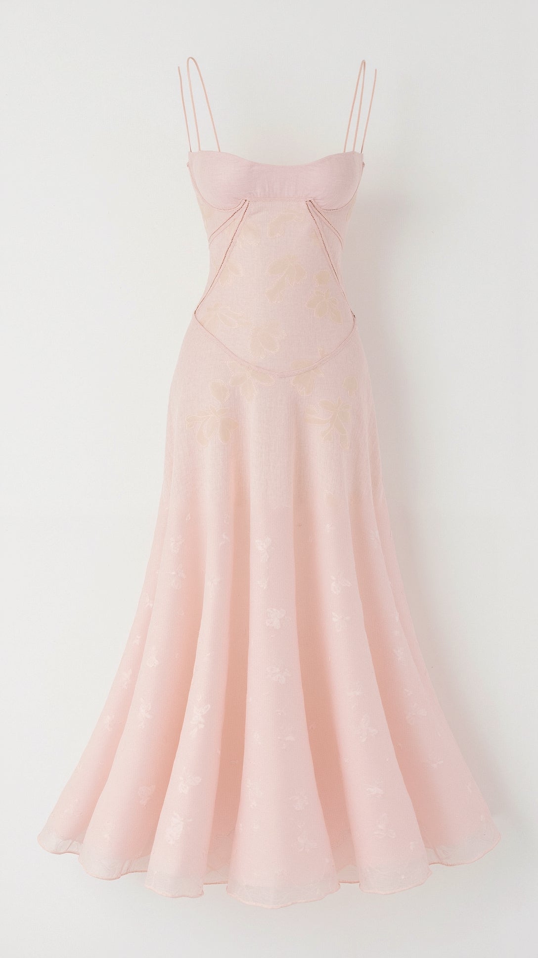 Women's Corset Lace-Up Back A-Line Slip Maxi Dress