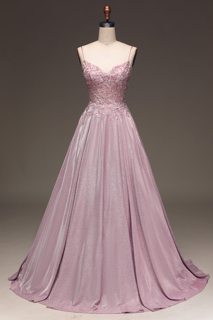 Women's A-Line Formal Ball Gown with Embellished Bodice
