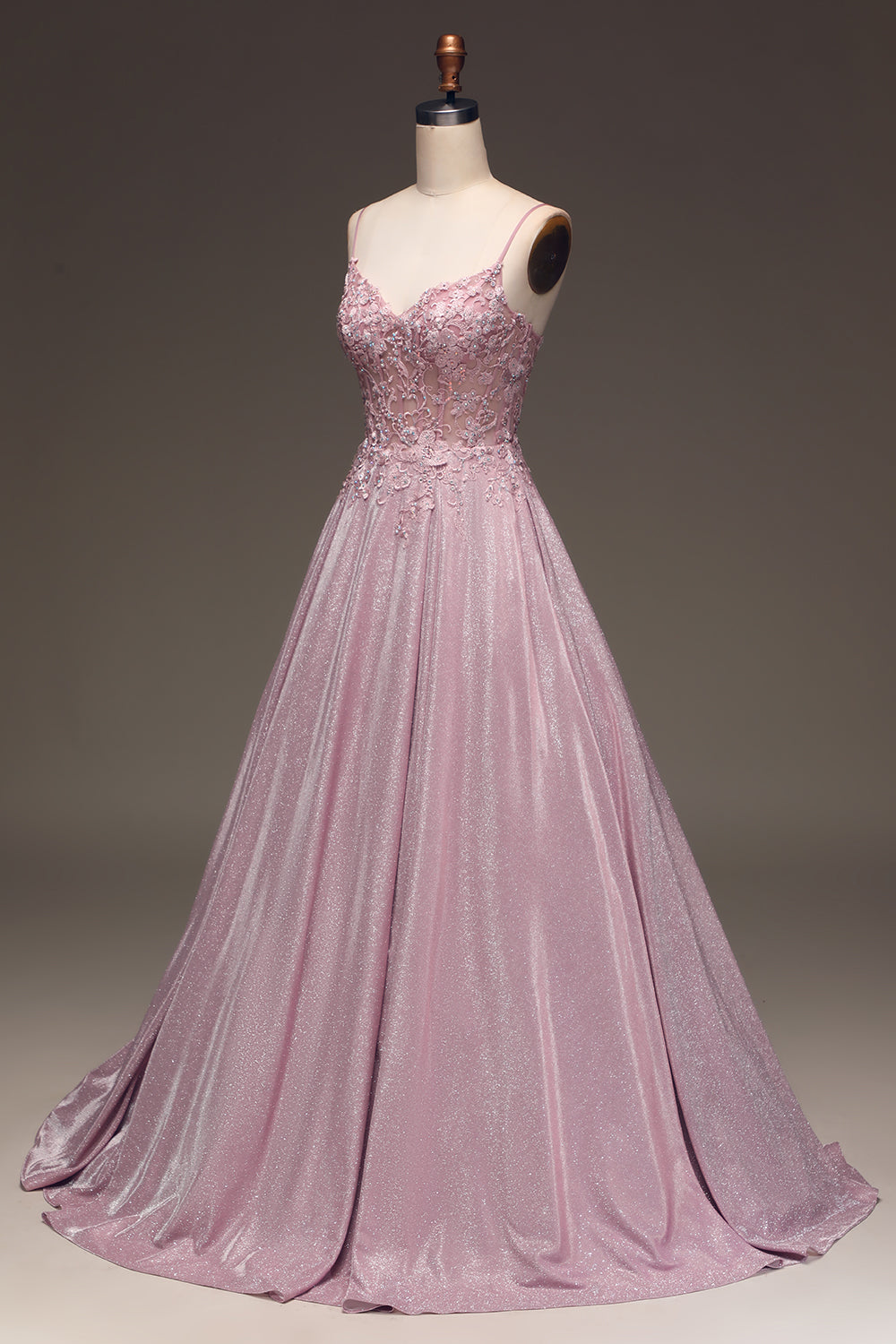 Women's A-Line Formal Ball Gown with Embellished Bodice