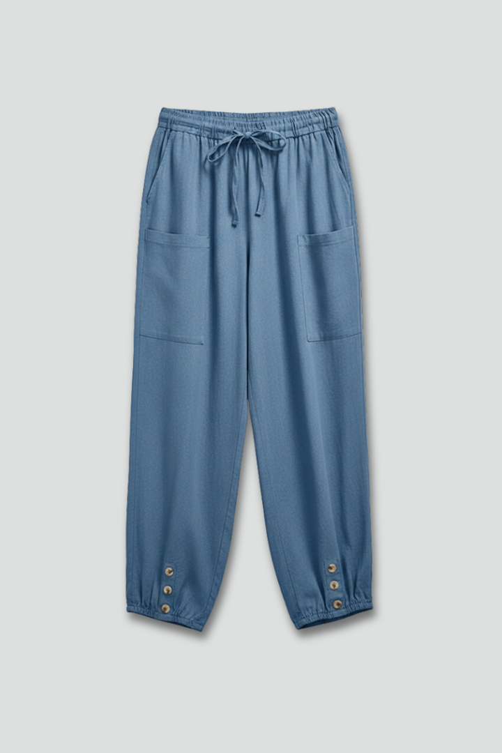 Women's Relaxed Adjustable Drawstring Straight-Leg Summer Pants