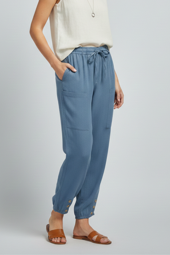 Women's Relaxed Adjustable Drawstring Straight-Leg Summer Pants