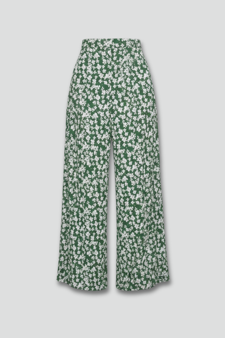 Women's Flowing All-Over Floral Wide-Leg Palazzo Pants