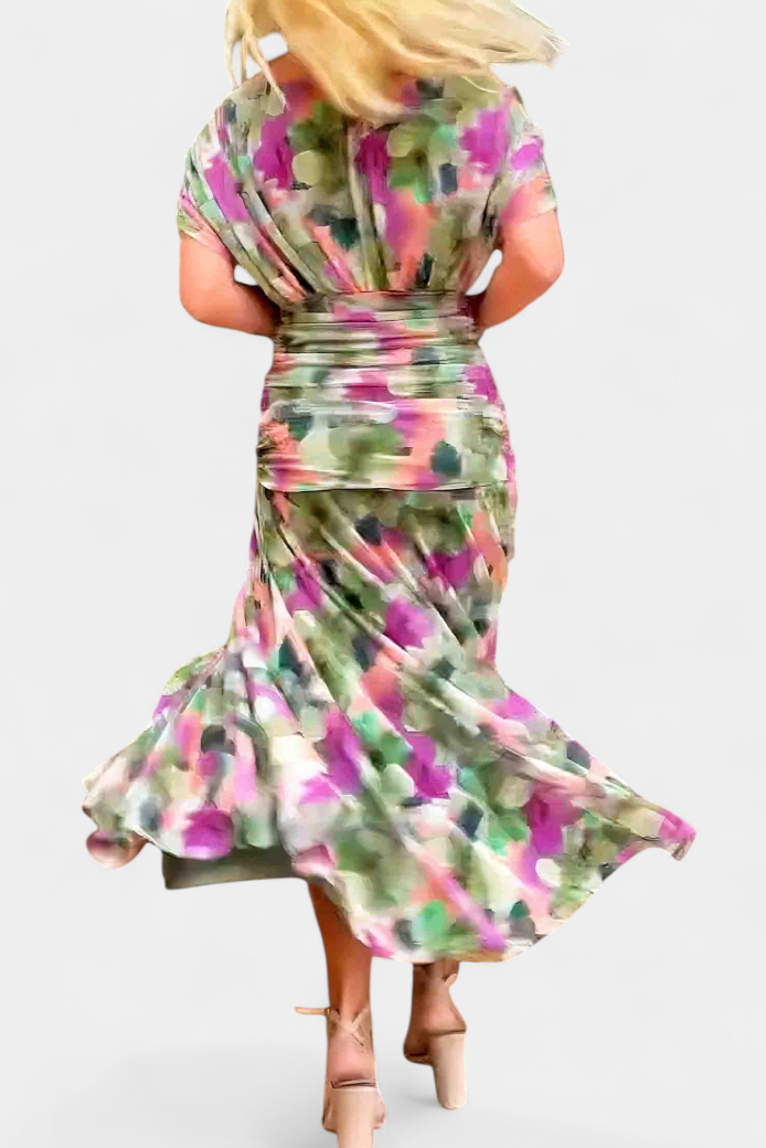 Women's Ruched Off the Shoulder Summer Maxi Dress