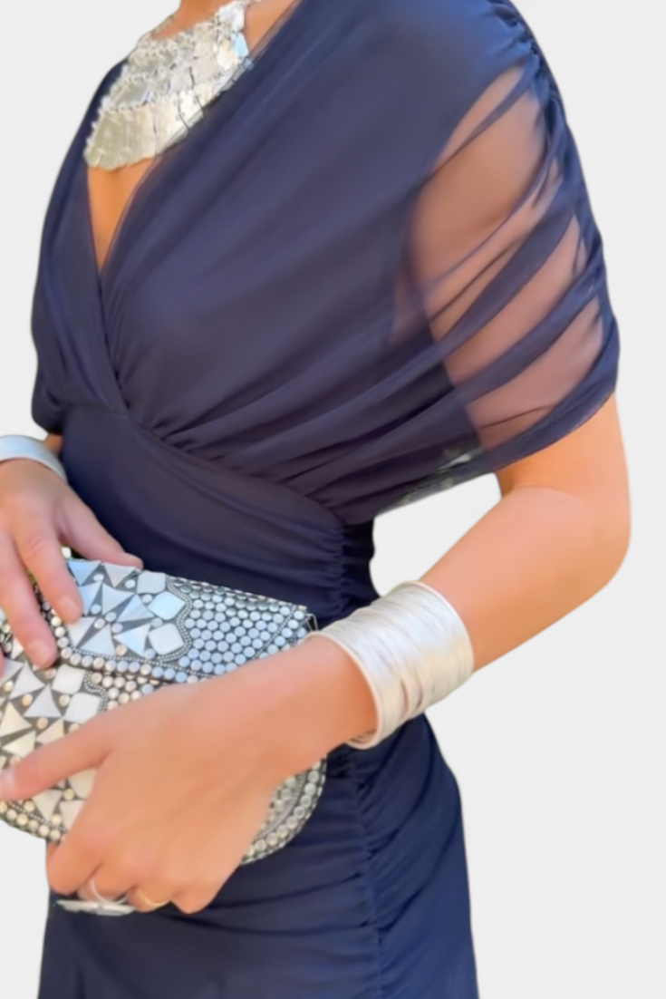 Women's Ruched Off the Shoulder Summer Maxi Dress