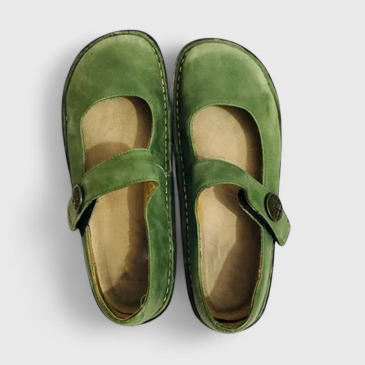 Women's Orthopedic Slip-On Summer Flats with Strap Detail