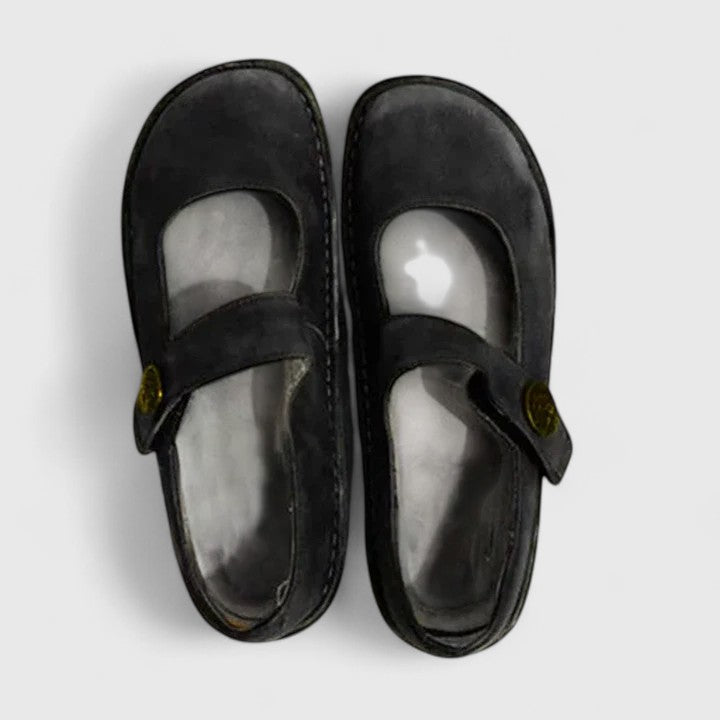 Women's Orthopedic Slip-On Summer Flats with Strap Detail