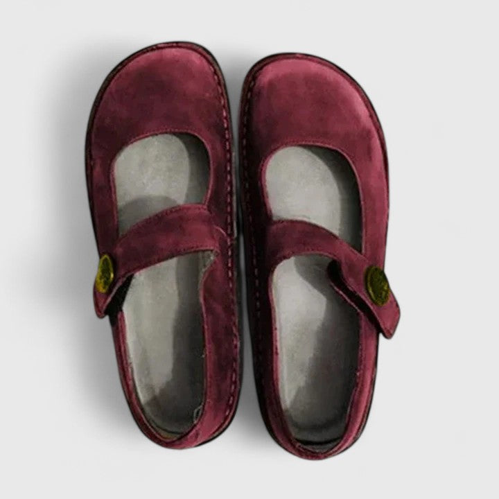 Women's Orthopedic Slip-On Summer Flats with Strap Detail