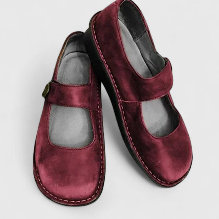 Women's Orthopedic Slip-On Summer Flats with Strap Detail