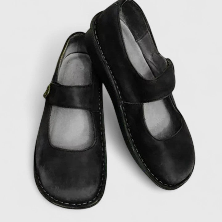 Women's Orthopedic Slip-On Summer Flats with Strap Detail