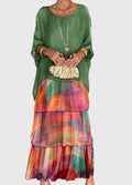 Women's Tiered Layers Bohemian Summer Maxi Dress