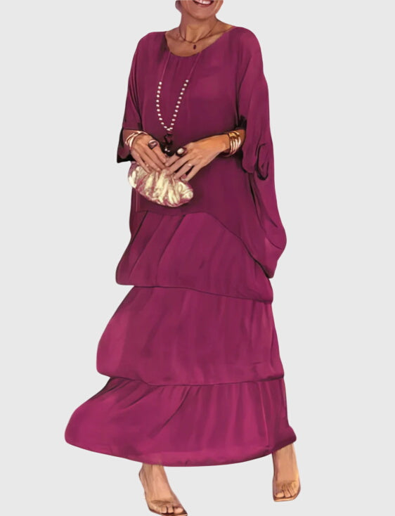 Women's Tiered Layers Bohemian Summer Maxi Dress