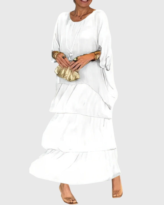 Women's Tiered Layers Bohemian Summer Maxi Dress
