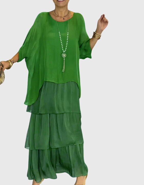 Women's Tiered Layers Bohemian Summer Maxi Dress