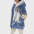 Women's Faux Fur Hooded Padded Fleece-Blend Jacket