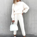 Women's Warm Winter Knit Pullover and Pants Set