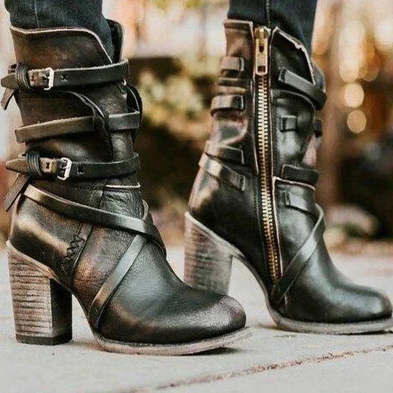 Women's Soft Lined Suede-Look Retro Cold Weather Boots