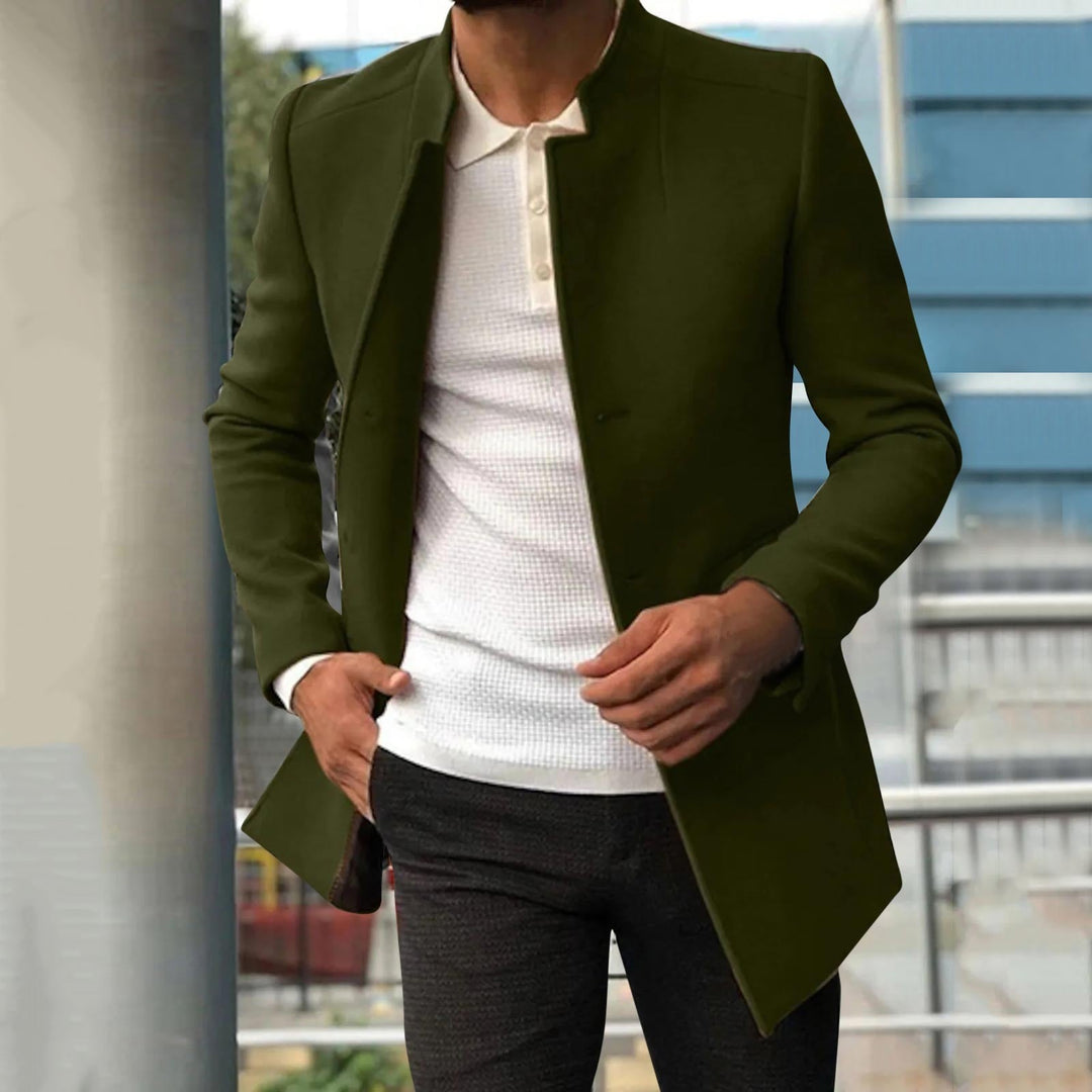 Men's Classic Collar Tweed Tailored Blazer
