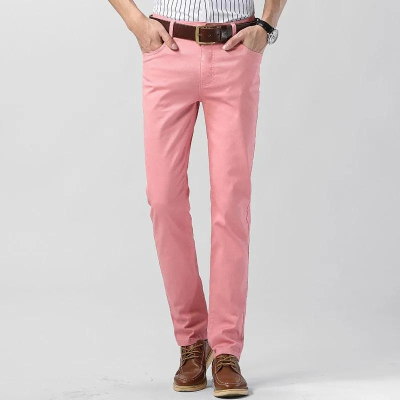 Men's Regular Fit Breathable Cotton Blend Chino Pants