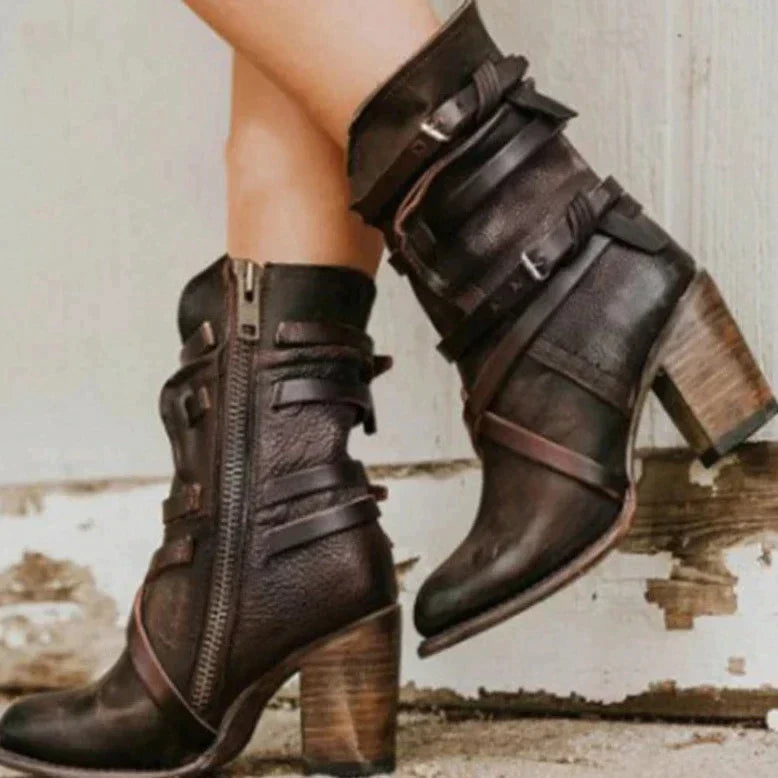 Women's Soft Lined Suede-Look Retro Cold Weather Boots