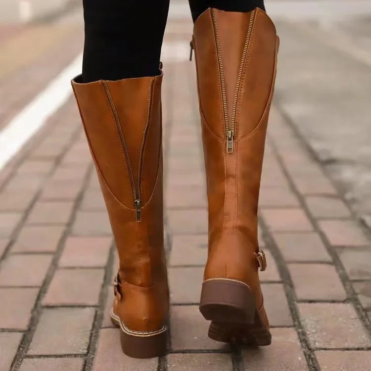 Women's Orthopedic Support Tall Leather Boots