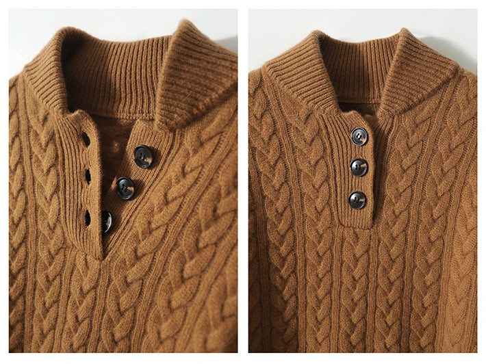 Women's Diamond Cable Knit Front-Button Layering Cardigan