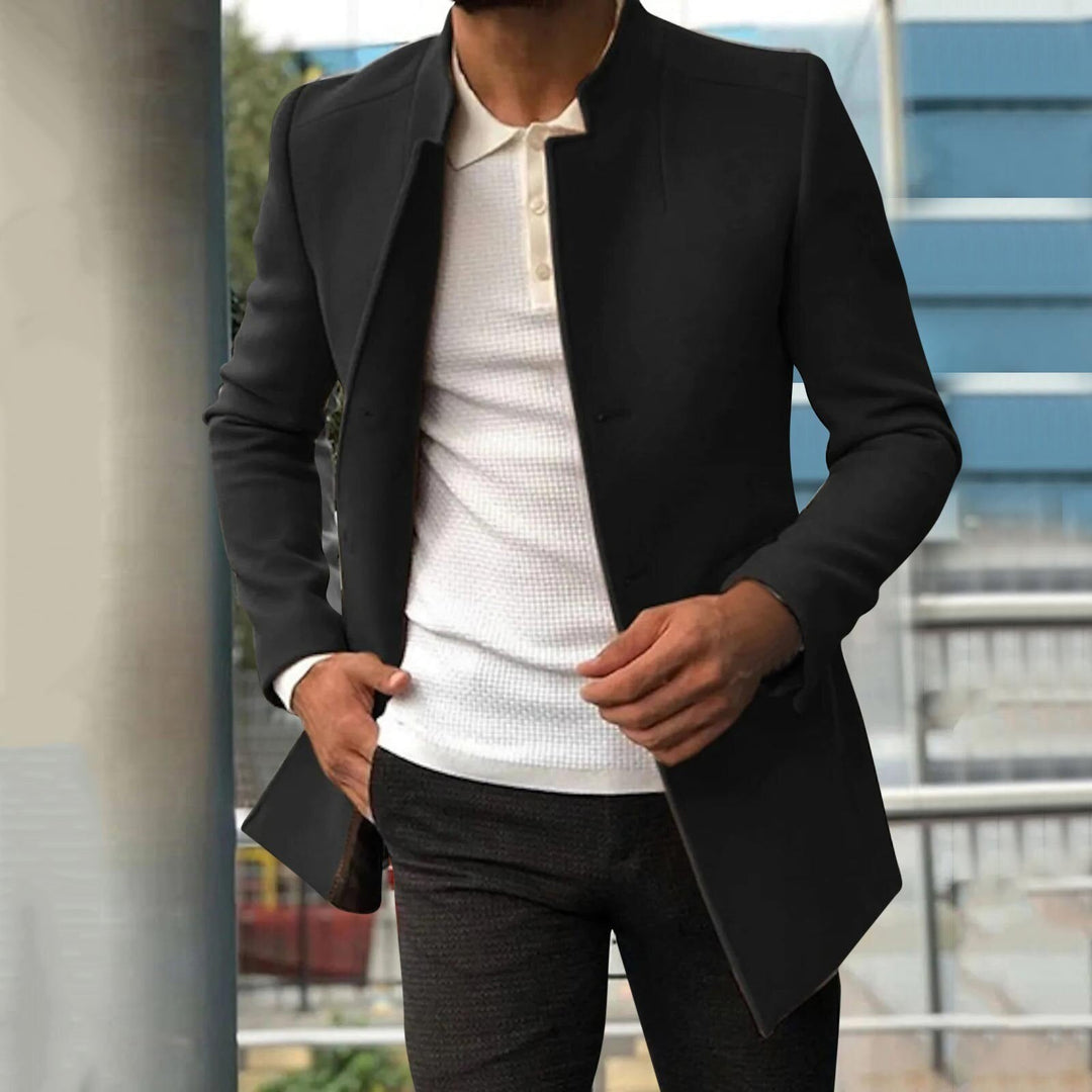 Men's Classic Collar Tweed Tailored Blazer