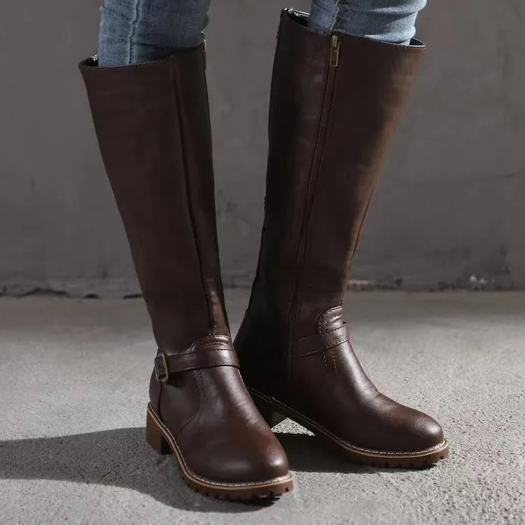 Women's Orthopedic Support Tall Leather Boots