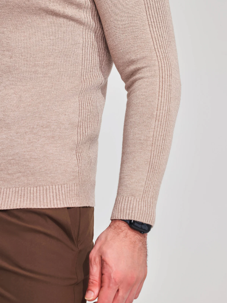 Men's Slim Fine-Knit Turtleneck Pullover for Blazer Layering
