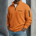Men's Long Sleeve Textured Waffle Knit Pullover