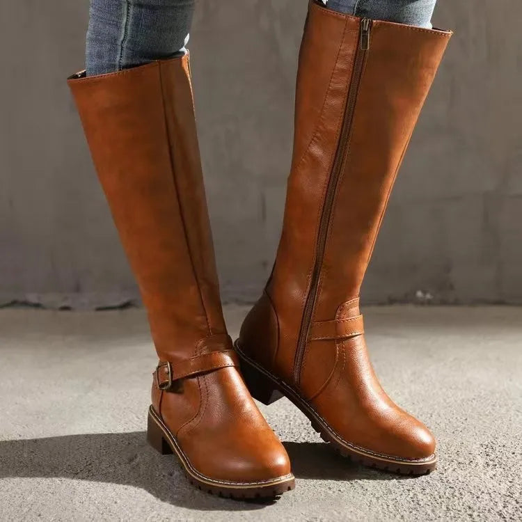 Women's Orthopedic Support Tall Leather Boots
