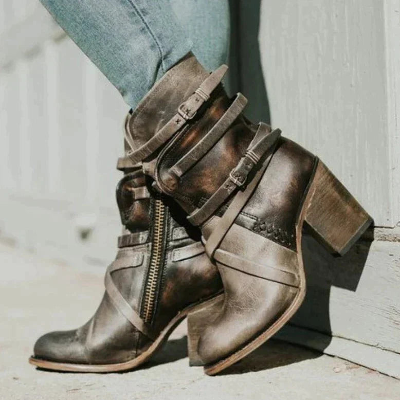 Women's Soft Lined Suede-Look Retro Cold Weather Boots
