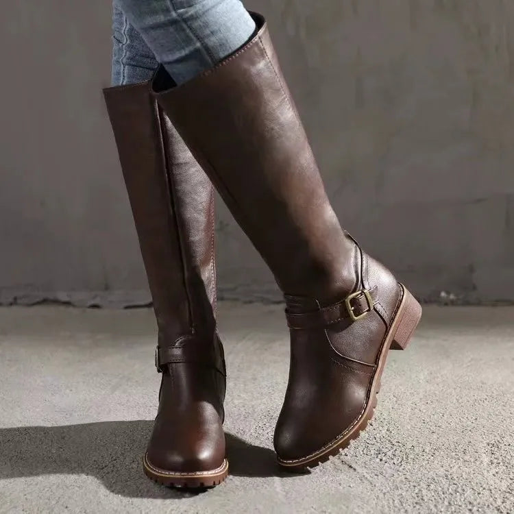 Women's Orthopedic Support Tall Leather Boots