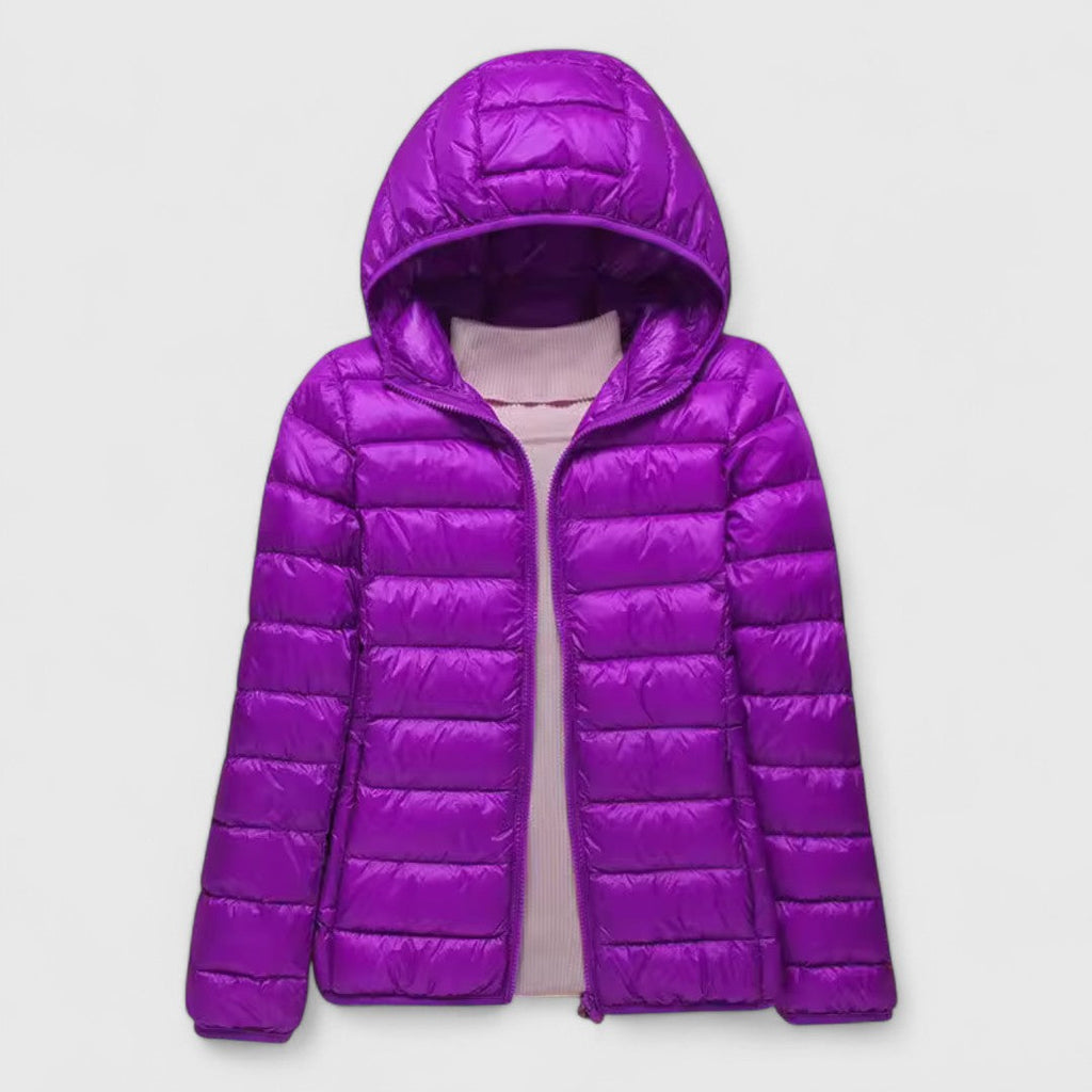 Women's Ultra-Light Waterproof Quilted Hooded Coat