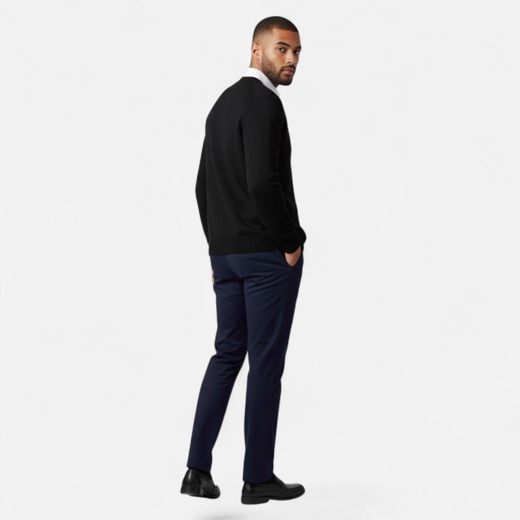 Men's Loose Fit Lightweight Wool-Blend V-Neck Knit Cardigan