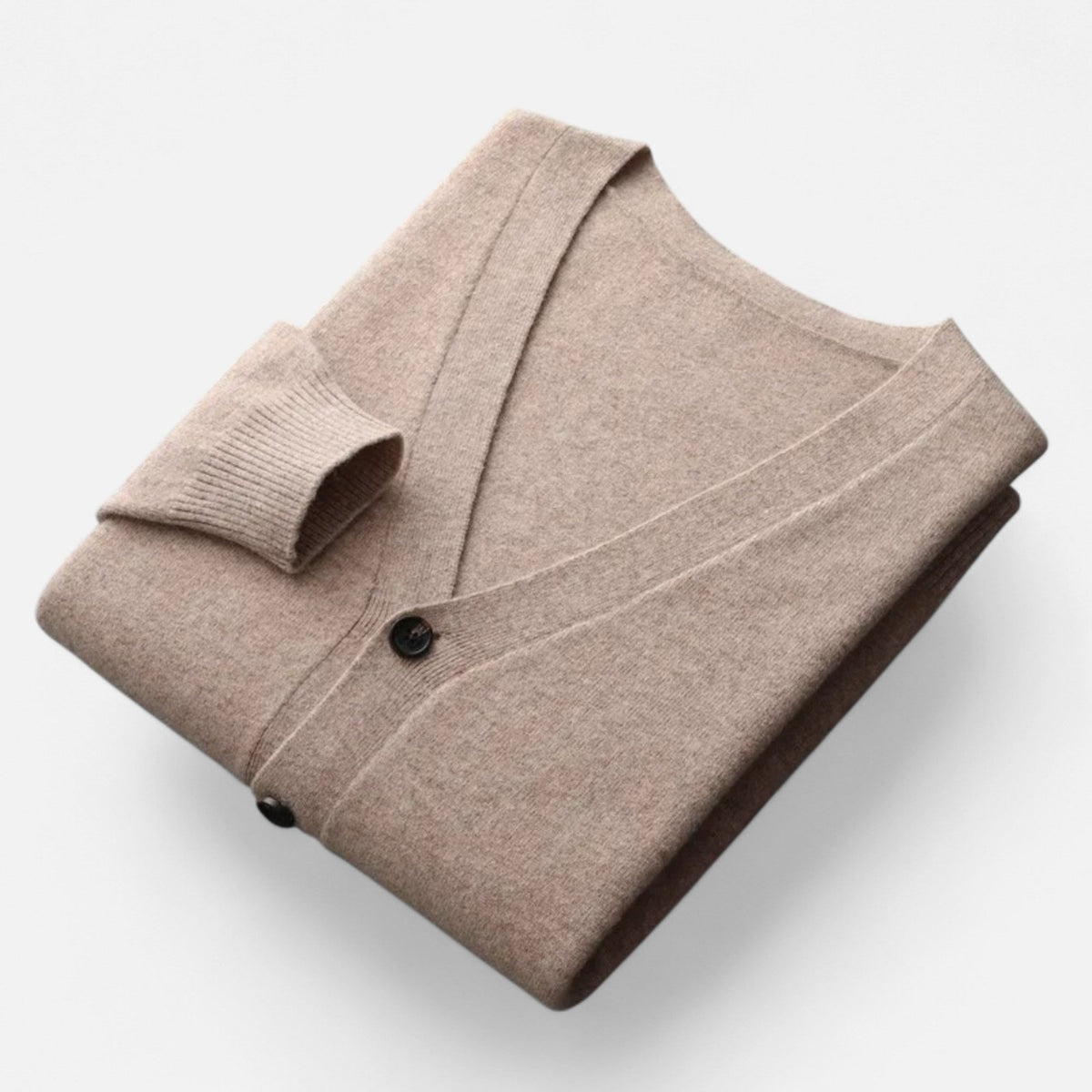 Men's Loose Fit Lightweight Wool-Blend V-Neck Knit Cardigan