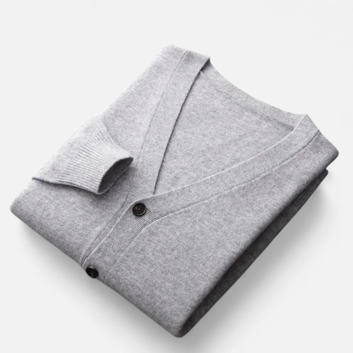 Men's Loose Fit Lightweight Wool-Blend V-Neck Knit Cardigan
