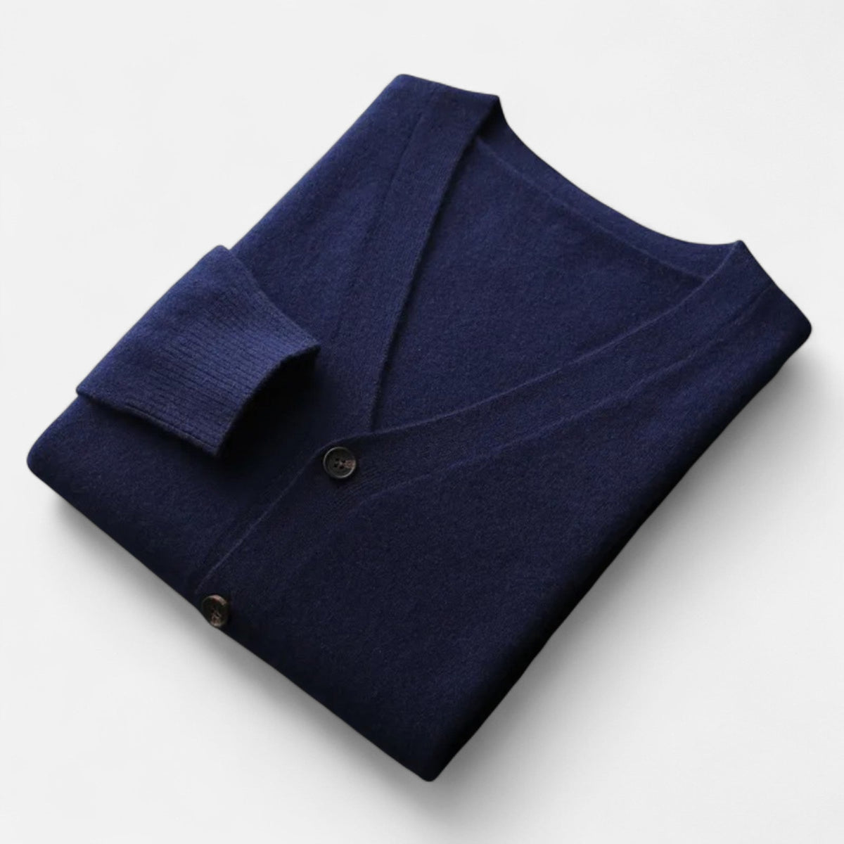 Men's Loose Fit Lightweight Wool-Blend V-Neck Knit Cardigan