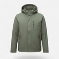 Men's Single-Tone Outdoor Coat with Stand Collar