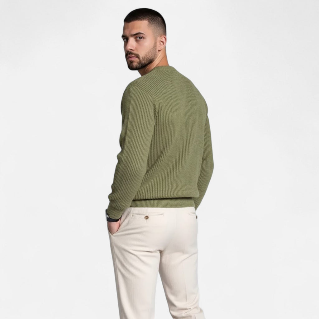 Men's Thick Heavyweight Loose Silhouette Knit Pullover