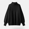 Women's Plus Size Loose Fit Mock Neck Knit Pullover