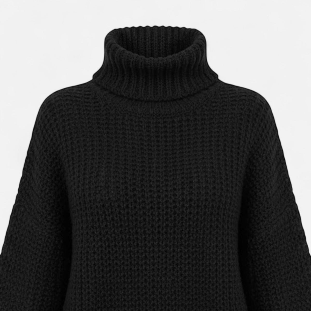 Women's Turtleneck Pullover in Wool-Blend Knit