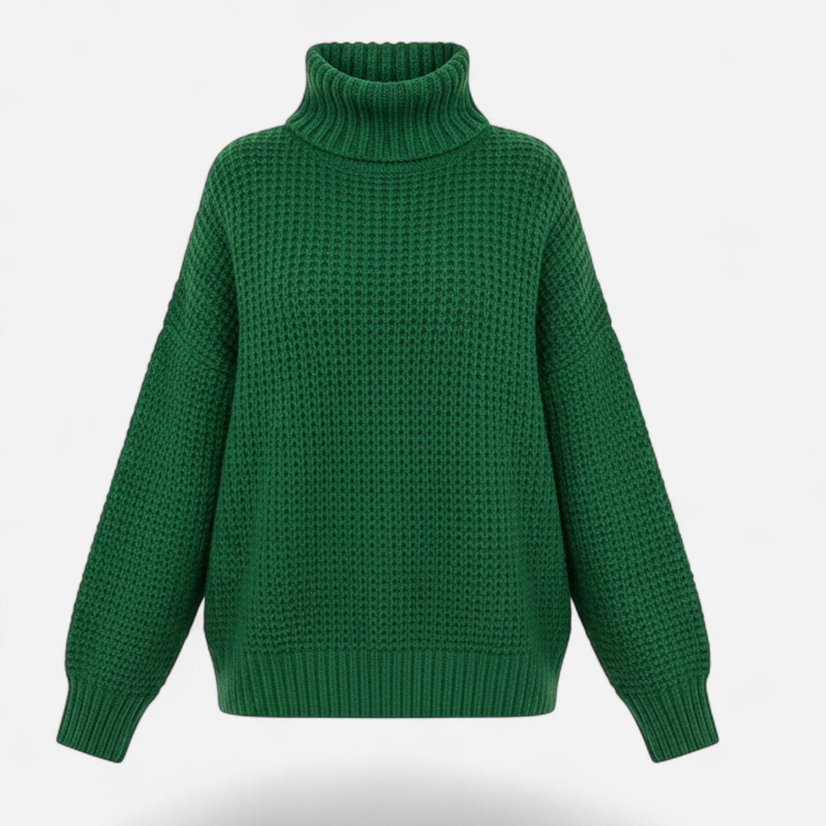 Women's Turtleneck Pullover in Wool-Blend Knit