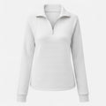 Women's Knit Pullover with Stand Collar and Hidden Zip