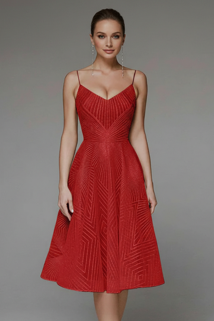 Women's Spaghetti Strap Summer Event Midi Dress