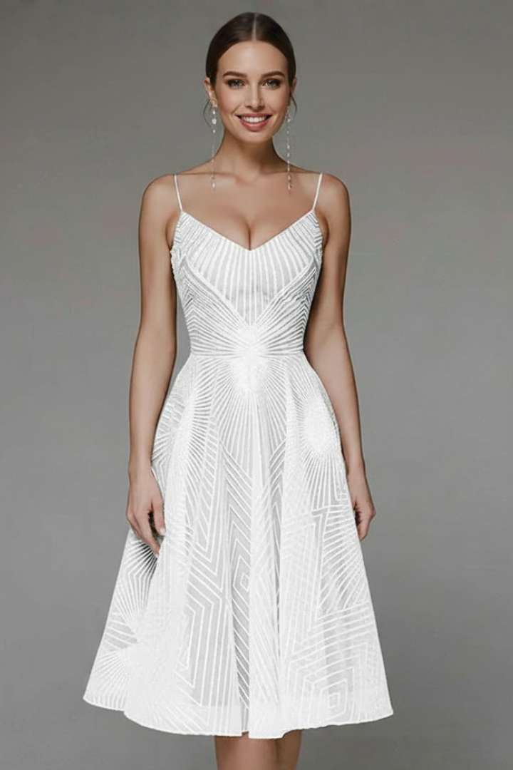 Women's Spaghetti Strap Summer Event Midi Dress
