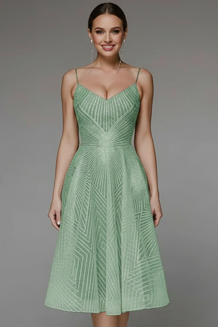 Women's Spaghetti Strap Summer Event Midi Dress