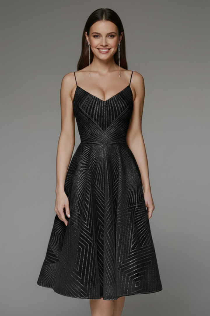 Women's Spaghetti Strap Summer Event Midi Dress