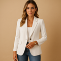 Women's Single-Button Shaped Tailored Jacket