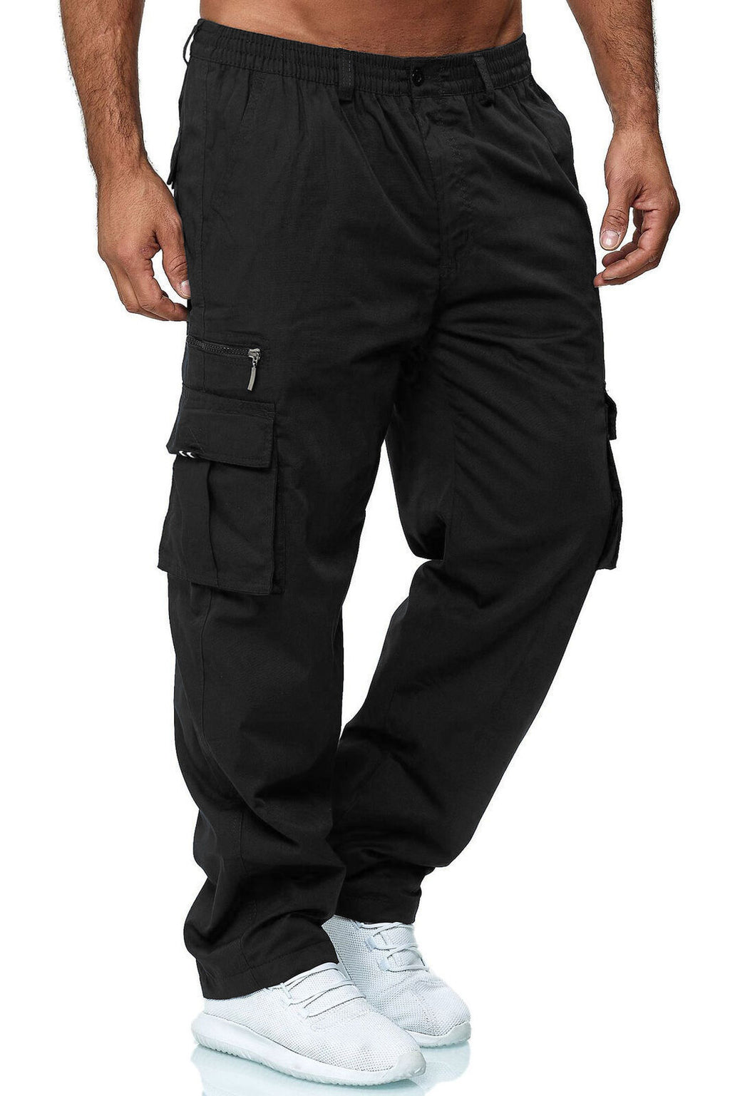 Men's Straight-Leg Multi-Pocket Utility Cargo Pants
