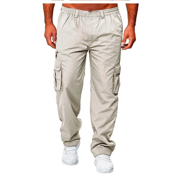 Men's Straight-Leg Multi-Pocket Utility Cargo Pants